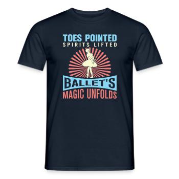 Ballerina Ballett mädchen - Männer T-Shirt - Navy - Vorne - AI Model Male 178 light (178cm)
