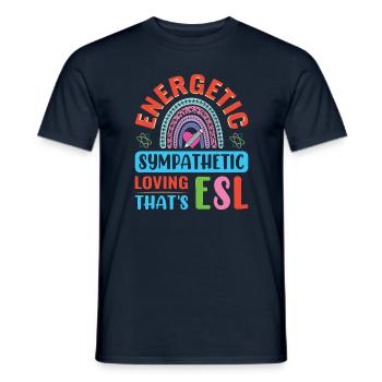 ESL-Lehrer ESL Unterricht - Männer T-Shirt - Navy - Vorne - AI Model Male 178 light (178cm)