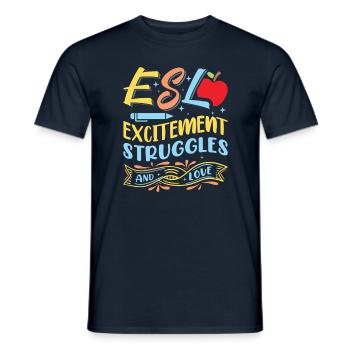 ESL-Lehrer ESL Unterricht - Männer T-Shirt - Navy - Vorne - AI Model Male 178 light (178cm)