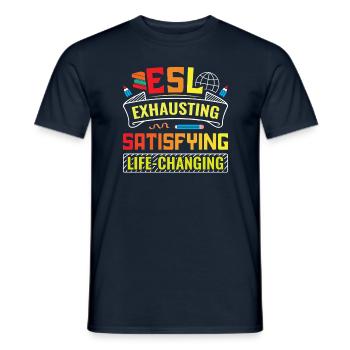 ESL-Lehrer ESL Unterricht - Männer T-Shirt - Navy - Vorne - AI Model Male 178 light (178cm)
