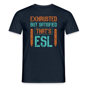 ESL-Lehrer ESL Unterricht - Männer T-Shirt - Navy - Vorne - AI Model Male 178 light (178cm)
