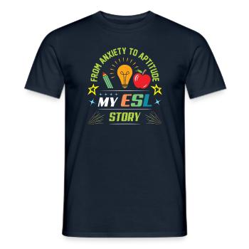 ESL-Lehrer ESL Unterricht - Männer T-Shirt - Navy - Vorne - AI Model Male 178 light (178cm)