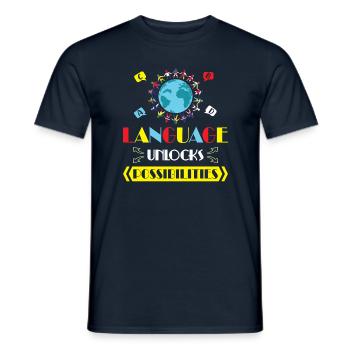 ESL-Lehrer ESL Unterricht - Männer T-Shirt - Navy - Vorne - AI Model Male 178 light (178cm)