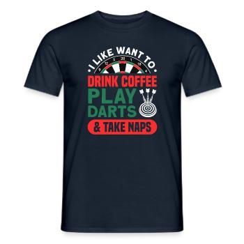 Dart Dartspieler Dartspiel Herren - Männer T-Shirt - Navy - Vorne - AI Model Male 178 light (178cm)