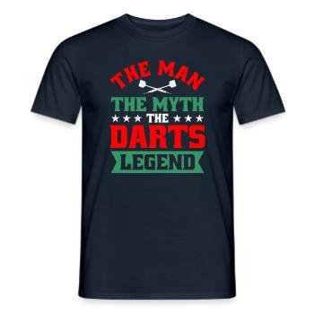 Dart Dartspieler Dartspiel Herren - Männer T-Shirt - Navy - Vorne - AI Model Male 178 light (178cm)
