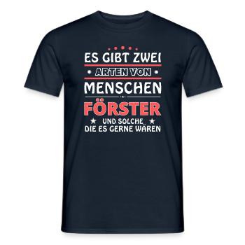 Es gibt zwei Arten von Menschen - Förster - Männer T-Shirt - Navy - Vorne - AI Model Male 178 light (178cm)