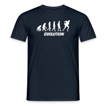 Tee shirt évolution rugby - T-shirt homme - marine - Devant - AI Model Male 178 light (178cm)