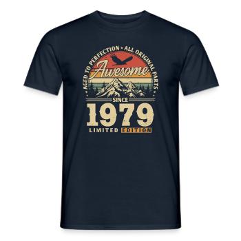 Großartig seit 1979 - Männer T-Shirt - Navy - Vorne - AI Model Male 178 light (178cm)