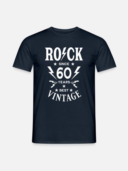 Rock since 60 years best vintage - 60 Jahre Rock - Men's T-Shirt - navy