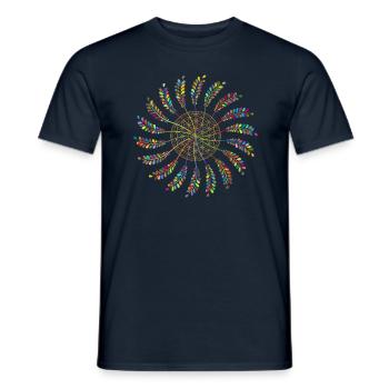 Flower of Life - Men's T-Shirt - navy - Front - AI Model Male 178 light (178cm)