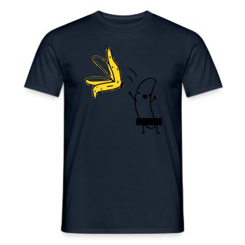 Striptease banane - T-shirt homme - marine - Devant - AI Model Male 178 light (178cm)