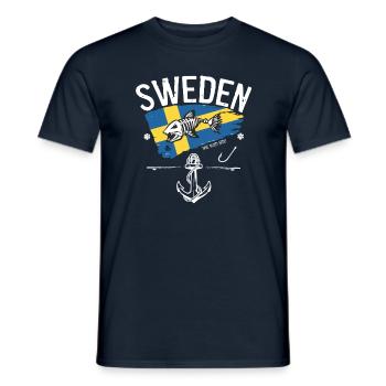 Sweden Fishing Tour - Männer T-Shirt - Navy - Vorne - AI Model Male 178 light (178cm)