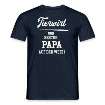 Tierwirt Bester Papa Vatertag Geburtstag Bauer - Männer T-Shirt - Navy - Vorne - AI Model Male 178 light (178cm)
