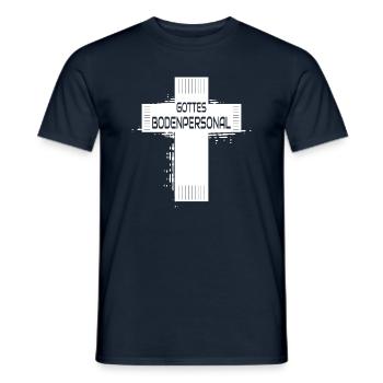 GOTTES BODENPERSONAL Priester Pfarrer Messdiener - Männer T-Shirt - Navy - Vorne - AI Model Male 178 light (178cm)