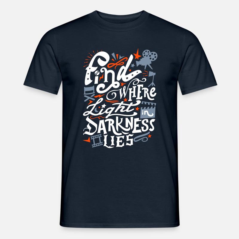 Find where light - Männer T-Shirt - Navy