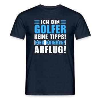 Ich bin Golfer - Keine Tipps! Bier bringen - Männer T-Shirt - Navy - Vorne - AI Model Male 178 light (178cm)