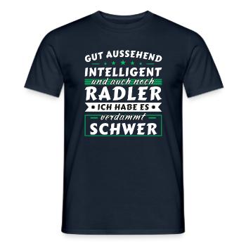 Gut aussehend intelligent - Radler Edition - Männer T-Shirt - Navy - Vorne - AI Model Male 178 light (178cm)