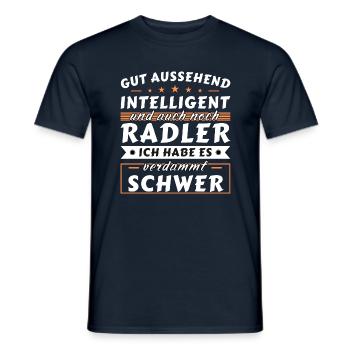 Gut aussehend intelligent - Radler Edition - Männer T-Shirt - Navy - Vorne - AI Model Male 178 light (178cm)