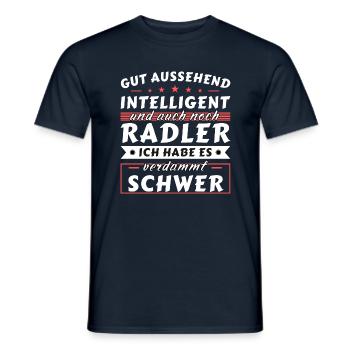 Gut aussehend intelligent - Radler Edition - Männer T-Shirt - Navy - Vorne - AI Model Male 178 light (178cm)