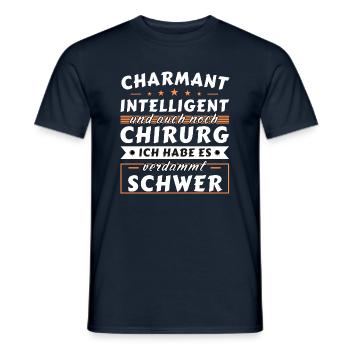 Charmant und intelligent - Chirurg Edition - Männer T-Shirt - Navy - Vorne - AI Model Male 178 light (178cm)