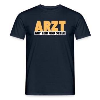 Arzt mit Leib und Seele - Männer T-Shirt - Navy - Vorne - AI Model Male 178 light (178cm)