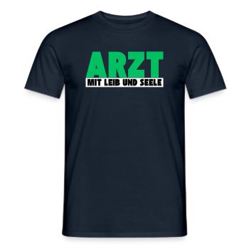 Arzt mit Leib und Seele - Männer T-Shirt - Navy - Vorne - AI Model Male 178 light (178cm)