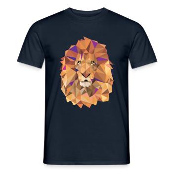 Löwe - Männer T-Shirt - Navy - Vorne - AI Model Male 178 light (178cm)