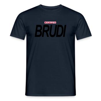 CERTIFIED BRUDI - Men's T-Shirt - navy - Front - AI Model Male 178 light (178cm)
