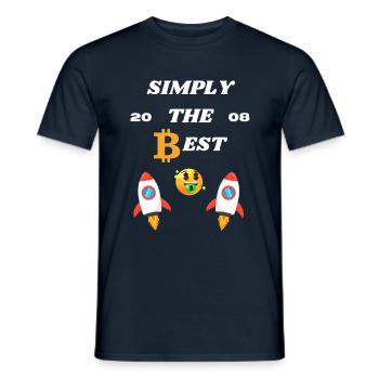 Tout simplement le meilleur depuis 2008 - T-shirt homme - marine - Devant - AI Model Male 178 light (178cm)