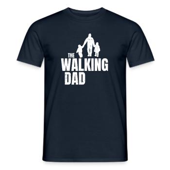 The Walking Dad Drôle Dire Papa Enfants Père - T-shirt homme - marine - Devant - AI Model Male 178 light (178cm)