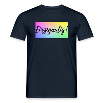 Einzigartig - Männer T-Shirt - Navy - Vorne - AI Model Male 178 light (178cm)