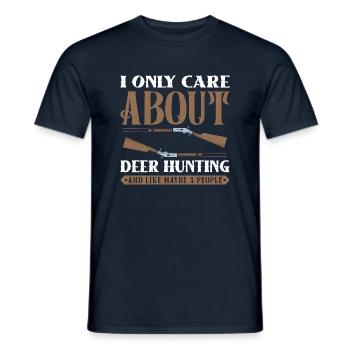 I only care about Deer Hunting - Männer T-Shirt - Navy - Vorne - AI Model Male 178 light (178cm)