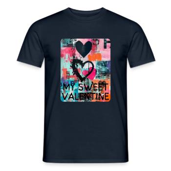 SAINT-VALENTIN - MA DOUCE SAINT-VALENTIN - T-shirt homme - marine - Devant - AI Model Male 178 light (178cm)