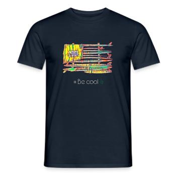 Surfer cool - T-shirt homme - marine - Devant - AI Model Male 178 light (178cm)