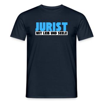 Jurist mit Leib und Seele - Männer T-Shirt - Navy - Vorne - AI Model Male 178 light (178cm)