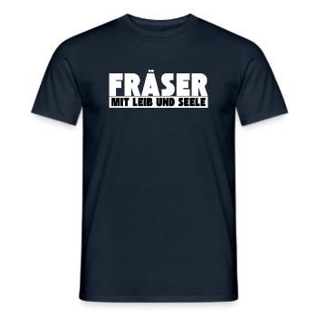 Fräser mit Leib und Seele - Männer T-Shirt - Navy - Vorne - AI Model Male 178 light (178cm)