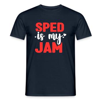 Sped is my jam - Männer T-Shirt - Navy - Vorne - AI Model Male 178 light (178cm)