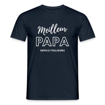 Best Dad Gift, Father's Day, Birthday - Men's T-Shirt - navy - Front - AI Model Male 178 light (178cm)
