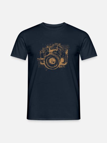 Cam Line Collage - Männer T-Shirt - Navy