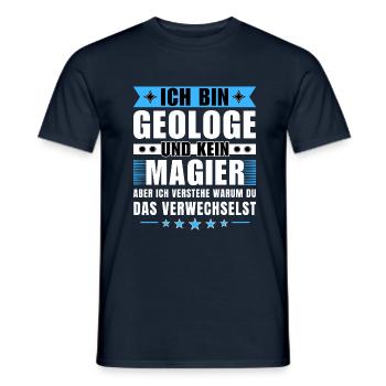Ich bin Geologe und kein Magier - Männer T-Shirt - Navy - Vorne - AI Model Male 178 light (178cm)