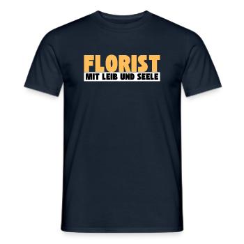 Florist mit Leib und Seele - Männer T-Shirt - Navy - Vorne - AI Model Male 178 light (178cm)