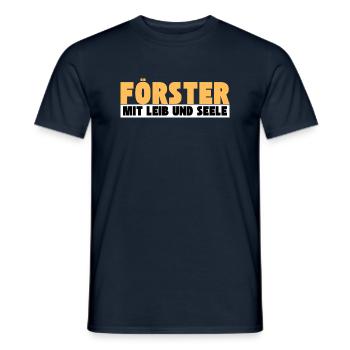 Förster mit Leib und Seele - Männer T-Shirt - Navy - Vorne - AI Model Male 178 light (178cm)