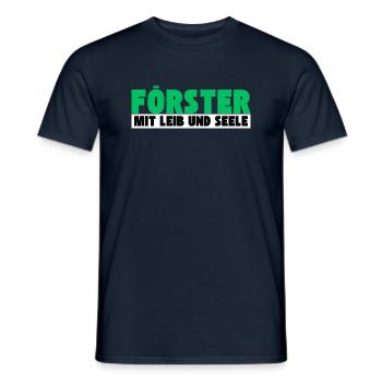 Förster mit Leib und Seele - Männer T-Shirt - Navy - Vorne - AI Model Male 178 light (178cm)