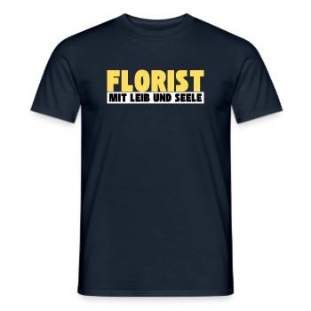 Florist mit Leib und Seele - Männer T-Shirt - Navy - Vorne - AI Model Male 178 light (178cm)