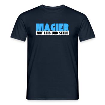 Magier mit Leib und Seele - Männer T-Shirt - Navy - Vorne - AI Model Male 178 light (178cm)