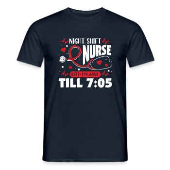 Night Shift Nurse Keep Em Alive Till 7 05 - Männer T-Shirt - Navy - Vorne - AI Model Male 178 light (178cm)