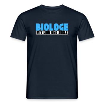 Biologe mit Leib und Seele - Männer T-Shirt - Navy - Vorne - AI Model Male 178 light (178cm)