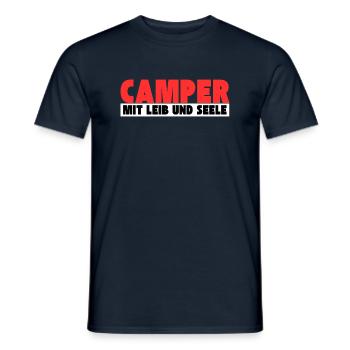 Camper with heart and soul - Men's T-Shirt - navy - Front - AI Model Male 178 light (178cm)