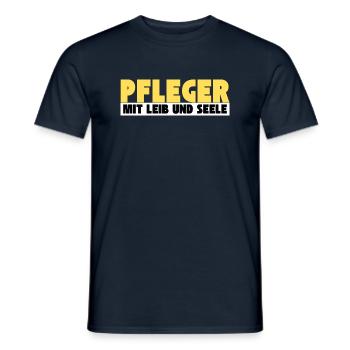 Pfleger mit Leib und Seele - Männer T-Shirt - Navy - Vorne - AI Model Male 178 light (178cm)