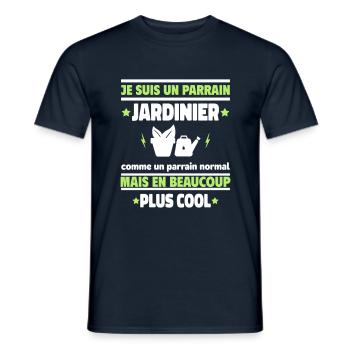 Je suis un parrain jardinier plus cool - T-shirt homme - marine - Devant - AI Model Male 178 light (178cm)